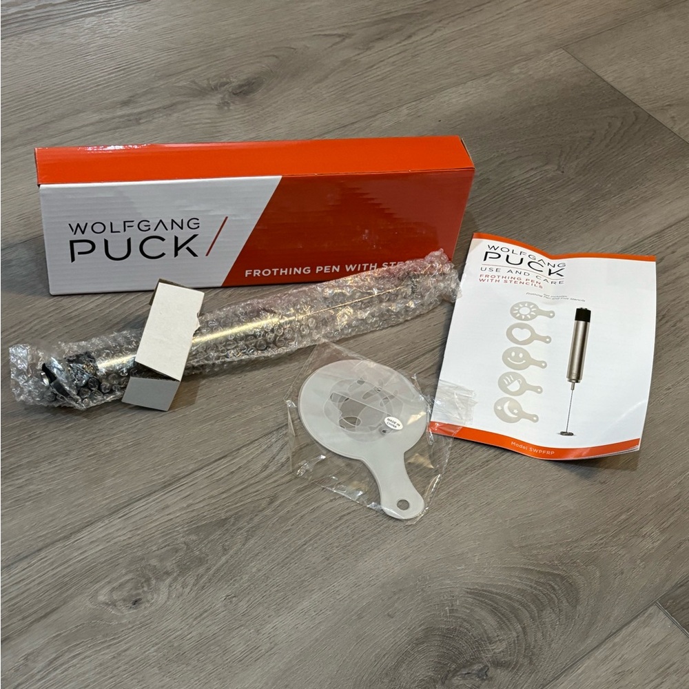 Wolfgang Puck Frothing Pen with Stencils